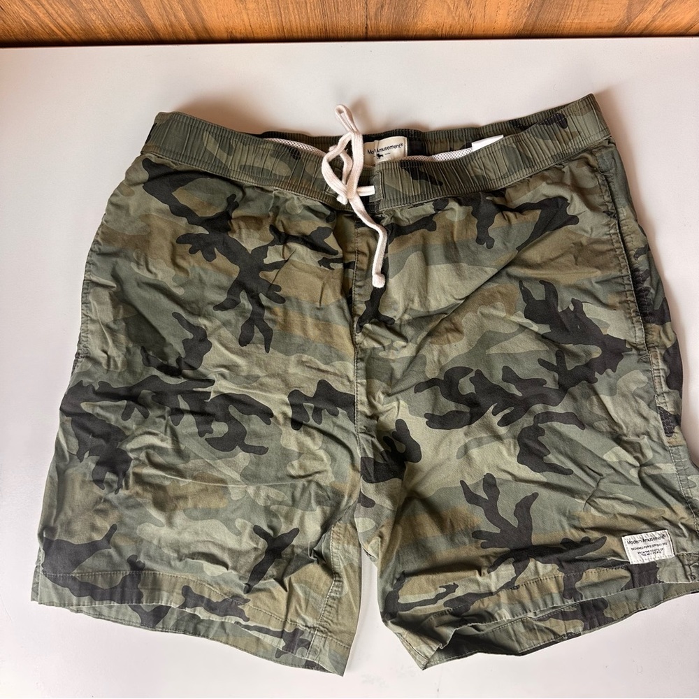 ARMY CAMO NETTED SWIM TRUNKS